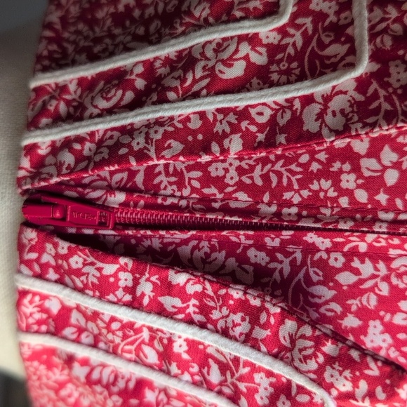 Vintage 90s Laura Ashley Red Floral Drop Waist Sailor Dress Size 10 - Picture 11 of 12